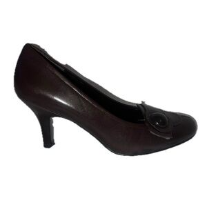 Worthington size 7 - 3” brown leather heels #H3